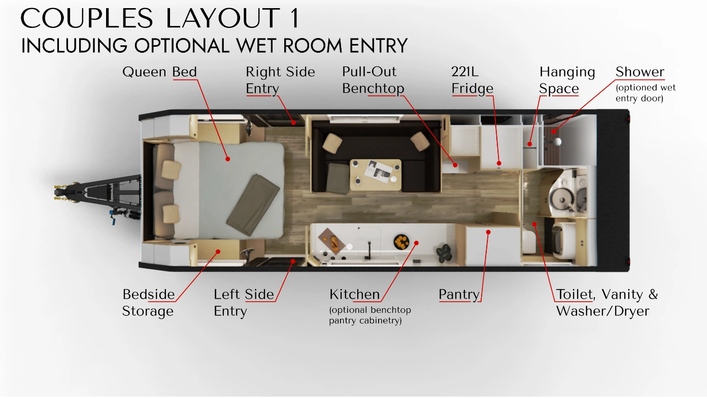Bruder ADX-21 Couple Layout mit Nasszelle